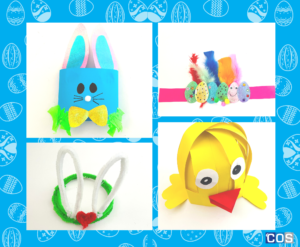 Easter DIY Hats project for kids