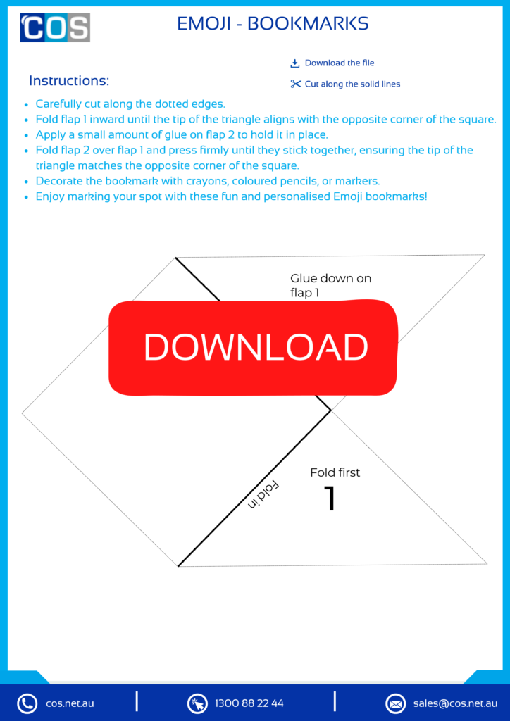 Emoji Bookmark template