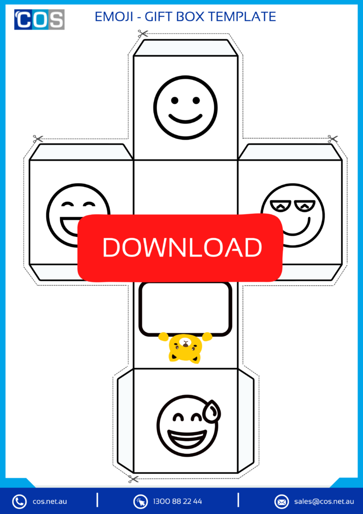 Emoji gift box template