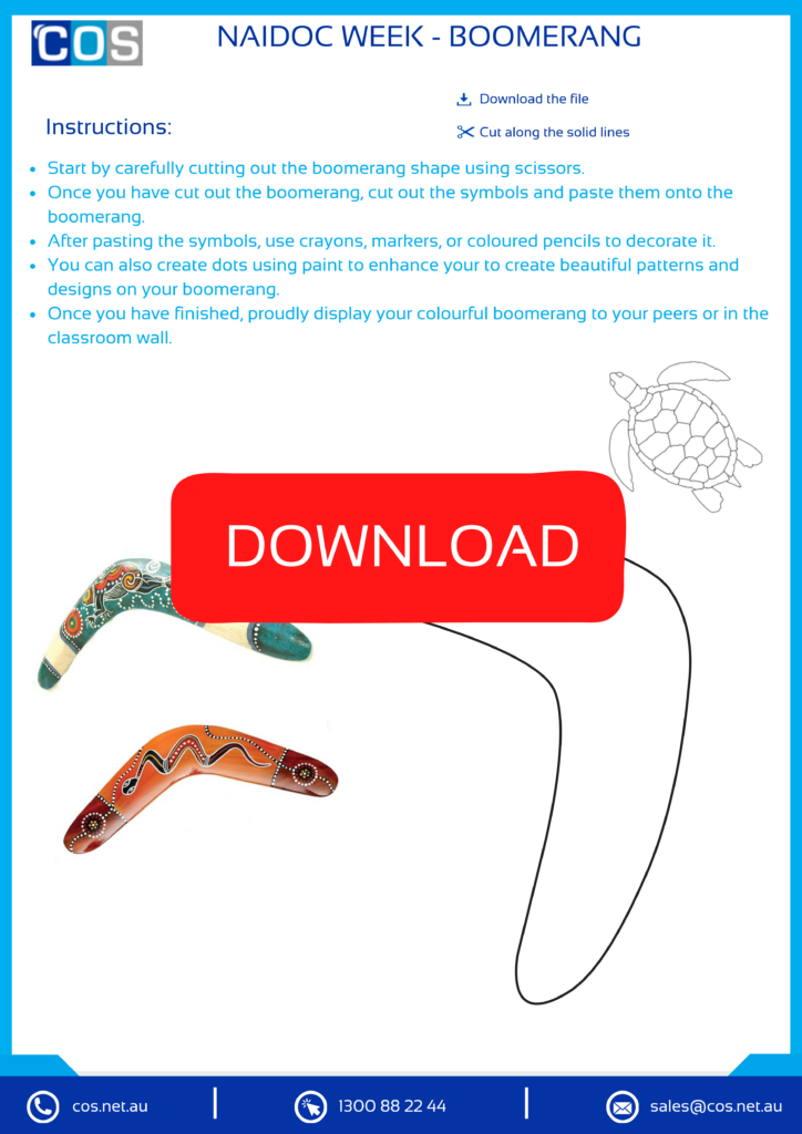 Boomerang activity for kids