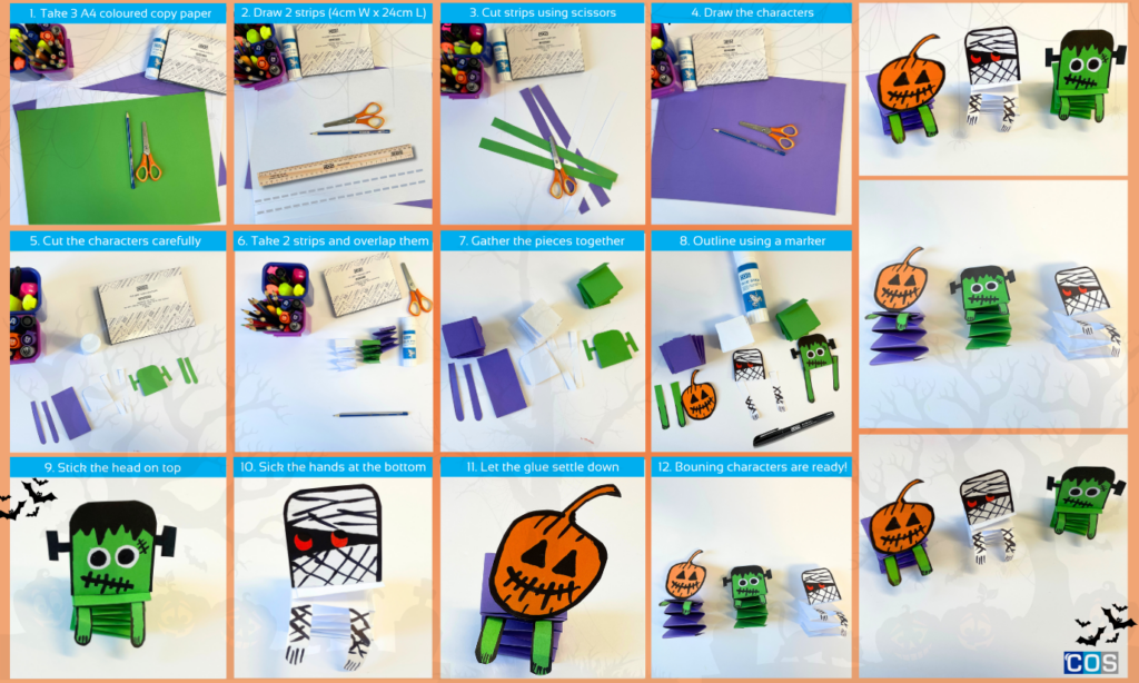 Halloween craft step by step DIY instructions