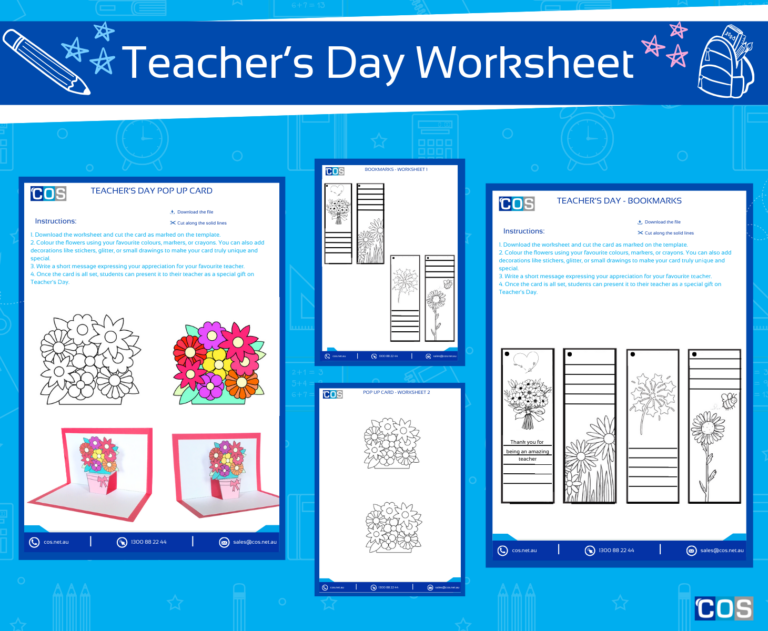 4 worksheets for Teachers' Day Celebration