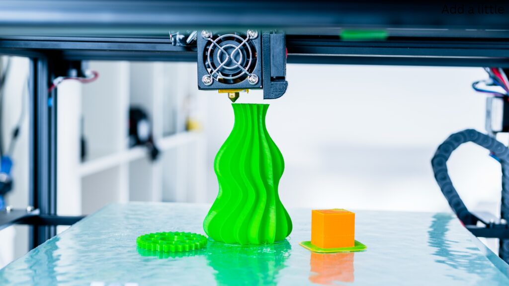 A 3D printer in action