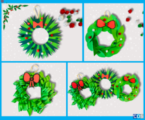 3 Christmas wreath craft