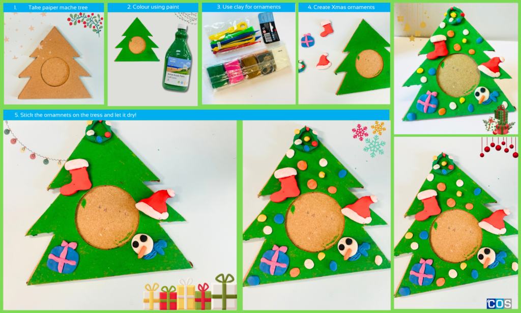 Papier Mache Tree Photo Frame Kraft step by step instructions