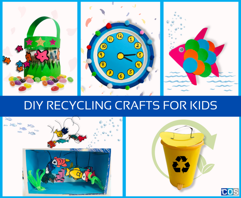 Recycling craft - Paper cup, paper plate, tissue box, carboard roll, plastic bottle